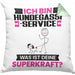 Hundegassi-Service Kissen mit Füllung 40x40 Geschenk für Hundegassi-Service Geburtstag Lustiger Spruch Was Ist Deine Superkraft (Grau) Grün Trendation