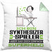 Synthesizer-Spieler Geschenk Kissen mit Füllung 40x40 Ich Bin Synthesizer-Spieler Aber Sag Doch Einfach Superheld Lustige Geschenkdiee für Synthesizer-Spieler (Grau) Grün Trendation