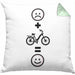E-bike Kissen mit Füllung 40x40 Geschenk für E-Bike fahrer Geburtstag Lustige Geschenkidee :( + E-Bike = :) (Grau) Grün Trendation