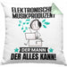 ElektronischerMusikproduzent Kissen mit Füllung 40x40 Geschenk für ElektronischerMusikproduzent Der Mann Der Alles Kann Geschenkidee zum Geburtstag (Grau) Grün Trendation