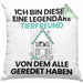 Tierfreund Geschenk Kissen mit Füllung 40x40 Lustige Geschenkidee Geburtstag für Tierfreund Ich Bin Dieser Legendäre Tierfreund Von Dem Alle Geredet Haben (Grau) Grün Trendation