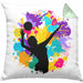 Volleyball Geschenk Kissen mit Füllung 40x40 Grafik Coach Herren Mädchen Kaffee Zubehör Volleyball-Spieler Spielerin (Grau) Grün Trendation