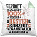 Konzertveranstalter Geschenk Lustiger Spruch für Konzertveranstalter Geschenkidee Bester Konzertveranstalter Der WeltKissen mit Füllung 40x40 (Grau) Grün Trendation