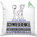 Schwiegerenkel Geschenk Kissen mit Füllung 40x40 Ich Bin Schwiegerenkel Aber Sag Doch Einfach Superheld Lustige Geschenkdiee für Schwiegerenkel (Grau) Grün Trendation