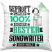 Songwriter Geschenk Lustiger Spruch für Songwriter Geschenkidee Bester Songwriter Der WeltKissen mit Füllung 40x40 (Grau) Grün Trendation