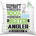 Angler Geschenk Lustiger Spruch für Angler Geschenkidee Bester Angler Der WeltKissen mit Füllung 40x40 (Grau) Grün Trendation