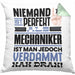 Mechaniker Geschenk Kissen mit Füllung 40x40 Lustige Geschenkidee für Mechaniker Geburtstag Niemand Ist Perfekt Aber Als Mechaniker Ist Man Nah Dran (Grau) Grün Trendation