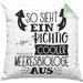 Meeresbiologe Kissen mit Füllung 40x40 So Sieht Ein Richtig Cooler Meeresbiologe Aus Geschenk Lustiger Spruch Geschenkidee (Grau) Grün Trendation