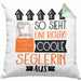 Seglerin Geschenk Kissen mit Füllung 40x40 Lustig Geschenkidee für Seglerin Geburtstag So Sieht Eine Richtig Coole Seglerin Aus Frauen Spruch (Grau) Grün Trendation