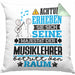 Musiklehrer Geschenk Kissen mit Füllung 40x40 Lustiger Spruch Erheben Sie Sich Der Musiklehrer Betritt den Raum (Grau) Grün Trendation