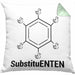 Chemie Kissen mit Füllung 40x40 SubstituENTEN Chemiker Witz Organische Chemie Ente Kaffee Geschenkidee (Grau) Grün Trendation