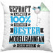 Modellbahnfan Geschenk Lustiger Spruch für Modellbahnfan Geschenkidee Bester Modellbahnfan Der WeltKissen mit Füllung 40x40 (Grau) Grün Trendation