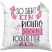 So Sieht Ein Richtig Cooler Vogelretter Aus Kissen mit Füllung 40x40 Geschenk für Vogelretter Geschenkidee Spruch (Grau) Grün Trendation