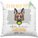 Schäferhund Besitzer Kissen mit Füllung 40x40 Geschenk Lustiger Spruch Geschenkidee Besitzerin Ich Bin Nicht toll Aber Mein Schäferhund Ist Es (Grau) Grün Trendation