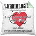 Kardiologe Geschenk Kissen mit Füllung 40x40 Cardiologist Definition Ekg Herz Kardiologie (Grau) Grün Trendation