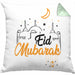 Eid Mubarak Kissen mit Füllung 40x40 Geschenk Muslime Geschenkidee Sprüche für Muslimische Menschen (Grau) Grün Trendation