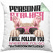 Französische Bulldogge Besitzerin Kissen mit Füllung 40x40 Geschenk Lustiger Spruch Geschenkidee Personal Stalker (Grau) Grün Trendation