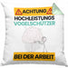 Vogelschützer Kissen mit Füllung 40x40 Geschenk Lustiger Spruch Geschenkidee für Vogelschützer Achtung Hochleistungs Vogelschützer Bei Der Arbeit (Grau) Grün Trendation