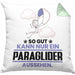Paraglider Geschenk Kissen mit Füllung 40x40 So Gut Kann Nur Ein Paraglider Aussehen Geschenkidee (Grau) Grün Trendation