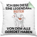 Reiter Geschenk Kissen mit Füllung 40x40 Lustige Geschenkidee Geburtstag für Reiter Ich Bin Dieser Legendäre Reiter Von Dem Alle Geredet Haben (Grau) Grün Trendation