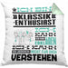 Klassik-Enthusiast Geschenk Kissen mit Füllung 40x40 Lustige Geschenkdiee für einen Klassik-Enthusiast Geburtstag Ich Bin Klassik-Enthusiast Ich Kann Es Dir Erklären Aber Nicht Für Dich Verstehen (Grau) Grün Trendation
