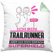Trailrunner Geschenk Kissen mit Füllung 40x40 Ich Bin Trailrunner Aber Sag Doch Einfach Superheld Lustige Geschenkdiee für Trailrunner (Grau) Grün Trendation