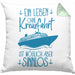 Kissen mit Füllung 40x40 Kreuzfahrt Lustiges Geschenk Kreuzfahrt-Fans Schiffsmotiv Spruch (Grau) Grün Trendation