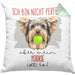Yorkie Besitzer Kissen mit Füllung 40x40 Geschenk Lustiger Spruch Geschenkidee Besitzerin Ich Bin Nicht toll Aber Mein Yorkie Ist Es (Grau) Grün Trendation