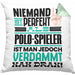 Polo-Spieler Geschenk Kissen mit Füllung 40x40 Lustige Geschenkidee für Polo-Spieler Geburtstag Niemand Ist Perfekt Aber Als Polo-Spieler Ist Man Nah Dran (Grau) Grün Trendation