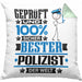 Polizist Geschenk Lustiger Spruch für Polizist Geschenkidee Bester Polizist Der WeltKissen mit Füllung 40x40 (Grau) Grün Trendation