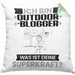 Outdoor-Blogger Kissen mit Füllung 40x40 Geschenk für Outdoor-Blogger Geburtstag Lustiger Spruch Was Ist Deine Superkraft (Grau) Grün Trendation