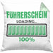 Führerschein Bestanden Geschenk Kissen mit Füllung 40x40 Bestandener Führerschein Führerschein Loading 100% Fahrschule (Grau) Grün Trendation
