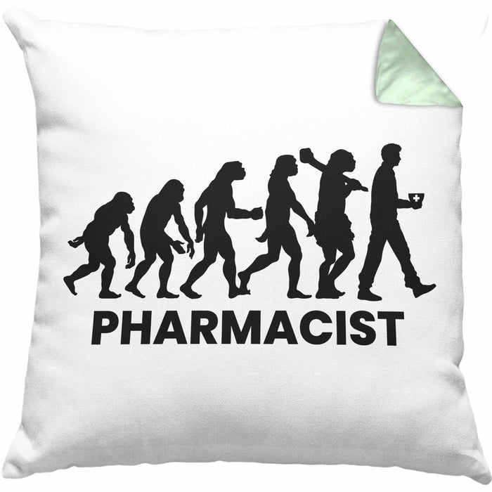 Apotheker Kissen mit Füllung 40x40 Geschenk Apothekerin Geschenkidee Evolution (Grau) Grün Trendation
