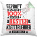 Kletterlehrer Geschenk Lustiger Spruch für Kletterlehrer Geschenkidee Bester Kletterlehrer Der WeltKissen mit Füllung 40x40 (Grau) Grün Trendation
