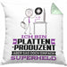 Plattenproduzent Geschenk Kissen mit Füllung 40x40 Ich Bin Plattenproduzent Aber Sag Doch Einfach Superheld Lustige Geschenkdiee für Plattenproduzent (Grau) Grün Trendation