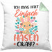 Hasen-Liebhaber Kissen mit Füllung 40x40 Geschenk Ich Mag Halt Einfach Hasen Okay Geschenkidee Mädchen (Grau) Grün Trendation
