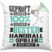Handballspieler Geschenk Lustiger Spruch für Handballspieler Geschenkidee Bester Handballspieler Der WeltKissen mit Füllung 40x40 (Grau) Grün Trendation
