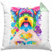 Yorkie Besitzer Farbe Love Kissen mit Füllung 40x40 Geschenk Lustiger Spruch Geschenkidee Yorkie Besitzerin (Grau) Grün Trendation