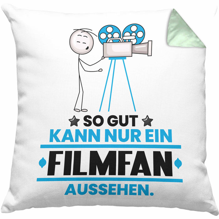 Filmfan Geschenk Kissen mit Füllung 40x40 So Gut Kann Nur Ein Filmfan Aussehen Geschenkidee (Grau) Grün Trendation