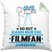 Filmfan Geschenk Kissen mit Füllung 40x40 So Gut Kann Nur Ein Filmfan Aussehen Geschenkidee (Grau) Grün Trendation