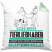 Tierwohlhaber Geschenk Kissen mit Füllung 40x40 Ich Bin Tierwohlhaber Aber Sag Doch Einfach Superheld Lustige Geschenkdiee für Tierwohlhaber (Grau) Grün Trendation