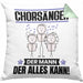 Chorsänger Kissen mit Füllung 40x40 Geschenk für Chorsänger Der Mann Der Alles Kann Geschenkidee zum Geburtstag (Grau) Grün Trendation