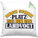 Landvogt Kissen mit Füllung 40x40 Geschenk Lustiger Spruch Mach Schon Platz Ich Bin Der Landvogt Geschenkidee Geburtstag (Grau) Grün Trendation