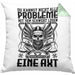 Wikinger Kissen mit Füllung 40x40 Geschenk Nicht alle Probleme Schwert Lösen Axt Mittelalter Kaffee-Kissen mit Füllung 40x40 (Grau) Grün Trendation
