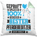Pferdebesitzer Geschenk Lustiger Spruch für Pferdebesitzer Geschenkidee Bester Pferdebesitzer Der WeltKissen mit Füllung 40x40 (Grau) Grün Trendation