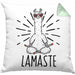 Llama Meditations-Kissen mit Füllung 40x40 Geschenk für Meditationsliebhaber Meditieren (Grau) Grün Trendation