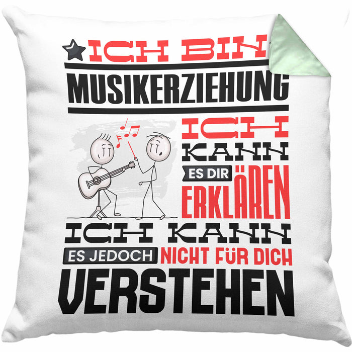 Musikerziehung Geschenk Kissen mit Füllung 40x40 Lustige Geschenkdiee für einen Musikerziehung Geburtstag Ich Bin Musikerziehung Ich Kann Es Dir Erklären Aber Nicht Für Dich Verstehen (Grau) Grün Trendation