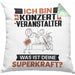 Konzertveranstalter Kissen mit Füllung 40x40 Geschenk für Konzertveranstalter Geburtstag Lustiger Spruch Was Ist Deine Superkraft (Grau) Grün Trendation