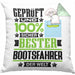 Bootsfahrer Geschenk Lustiger Spruch für Bootsfahrer Geschenkidee Bester Bootsfahrer Der WeltKissen mit Füllung 40x40 (Grau) Grün Trendation