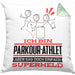 Parkour-Athlet Geschenk Kissen mit Füllung 40x40 Ich Bin Parkour-Athlet Aber Sag Doch Einfach Superheld Lustige Geschenkdiee für Parkour-Athlet (Grau) Grün Trendation